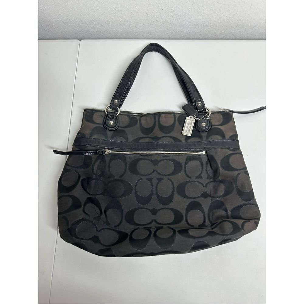 COACH Signature Sateen Canvas Tote Bag Black F1221-18979 See Description - Picture 15 of 15